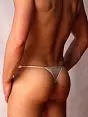 Мужские бежевые стринги HOM Plume 08810cS5